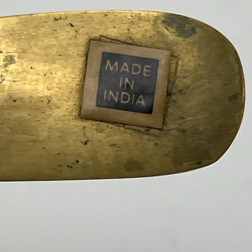 Vintage Solid Brass Candle Snuffer Bell Shape 9” Made In India Cottagecore Decor - Picture 9 of 13